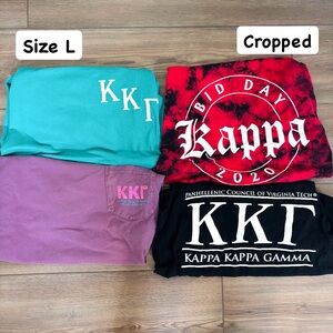 Lot of 4 Kappa Kappa Gamma tee-shirts